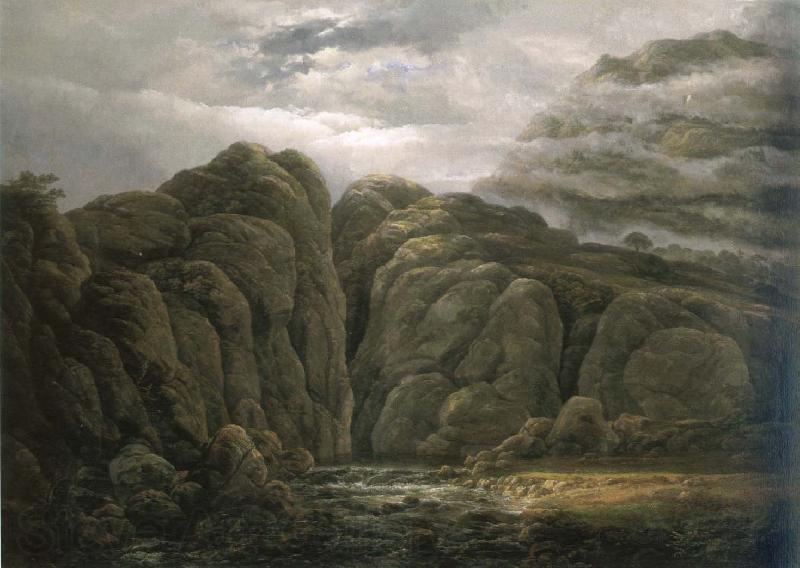 Johan Christian Dahl norwegian mountain landscape France oil painting art